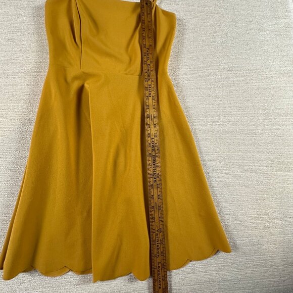 Soprano womens SZ M Yellow Scalloped Hem Spaghetti Strap Mini Dress feminine - Picture 11 of 12